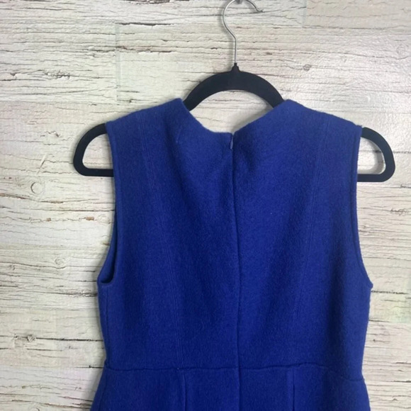 Anthropologie Sparrow large  Wool Blue Peplum Dress size large - Picture 8 of 9